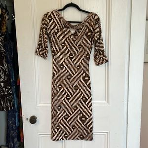 Xs lattice silk Jersey midi dress from DVF